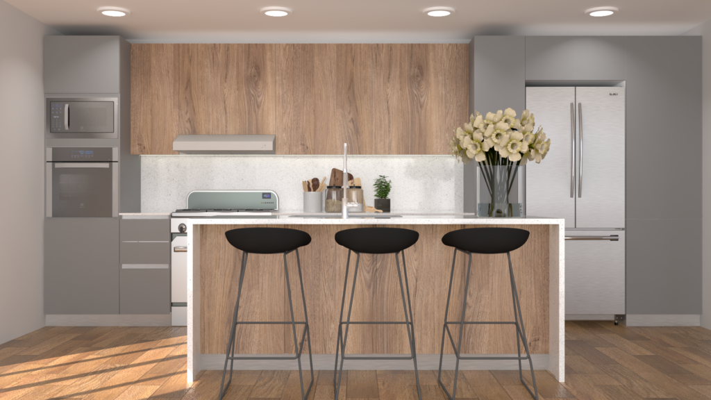 3.0 BOLONIA- GRIS GRAFITO + ROBLE RUSTICO